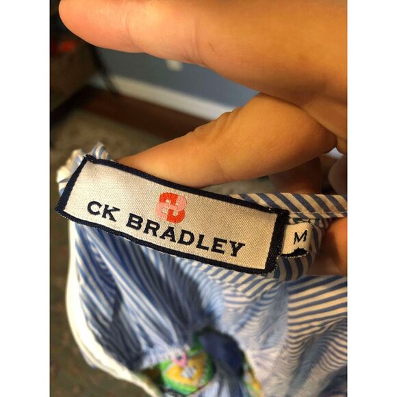 CK Bradley Lard Dress Dune Berry Resort Wear, Embroidered Blue Maxi, size M - Picture 5 of 6